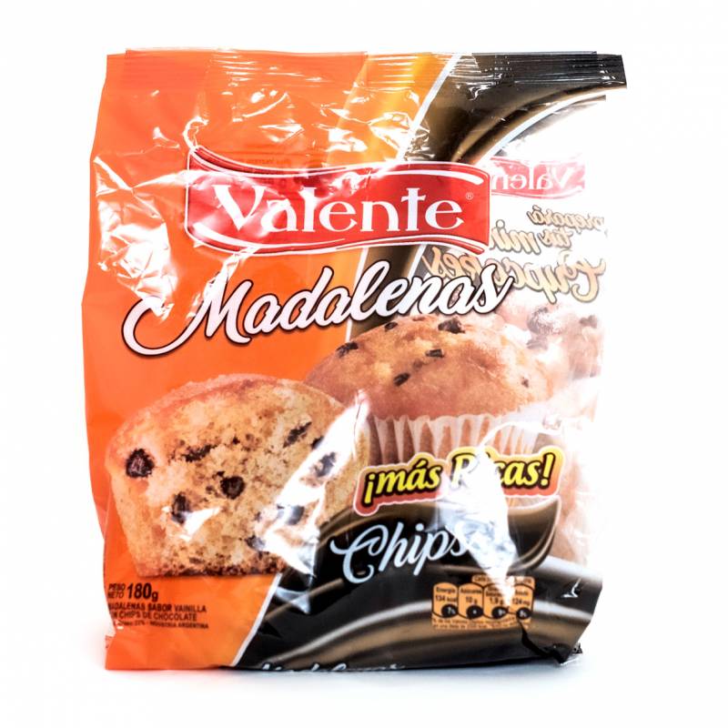 GALLETITAS VALENTE MADALENAS C/CHIPS DE CHOCOLATE 180  GRS SUP OFER